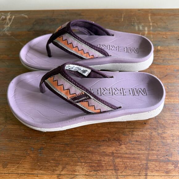Merrell Women's Hut Ultra Flip Lavender/Gray Slides US Size 9 M Thong Sandals - Picture 1 of 7